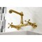 Kingston Brass KS7247AX 8" Center Wall Mount Bathroom Faucet, Brushed Brass KS7247AX - alternate 5